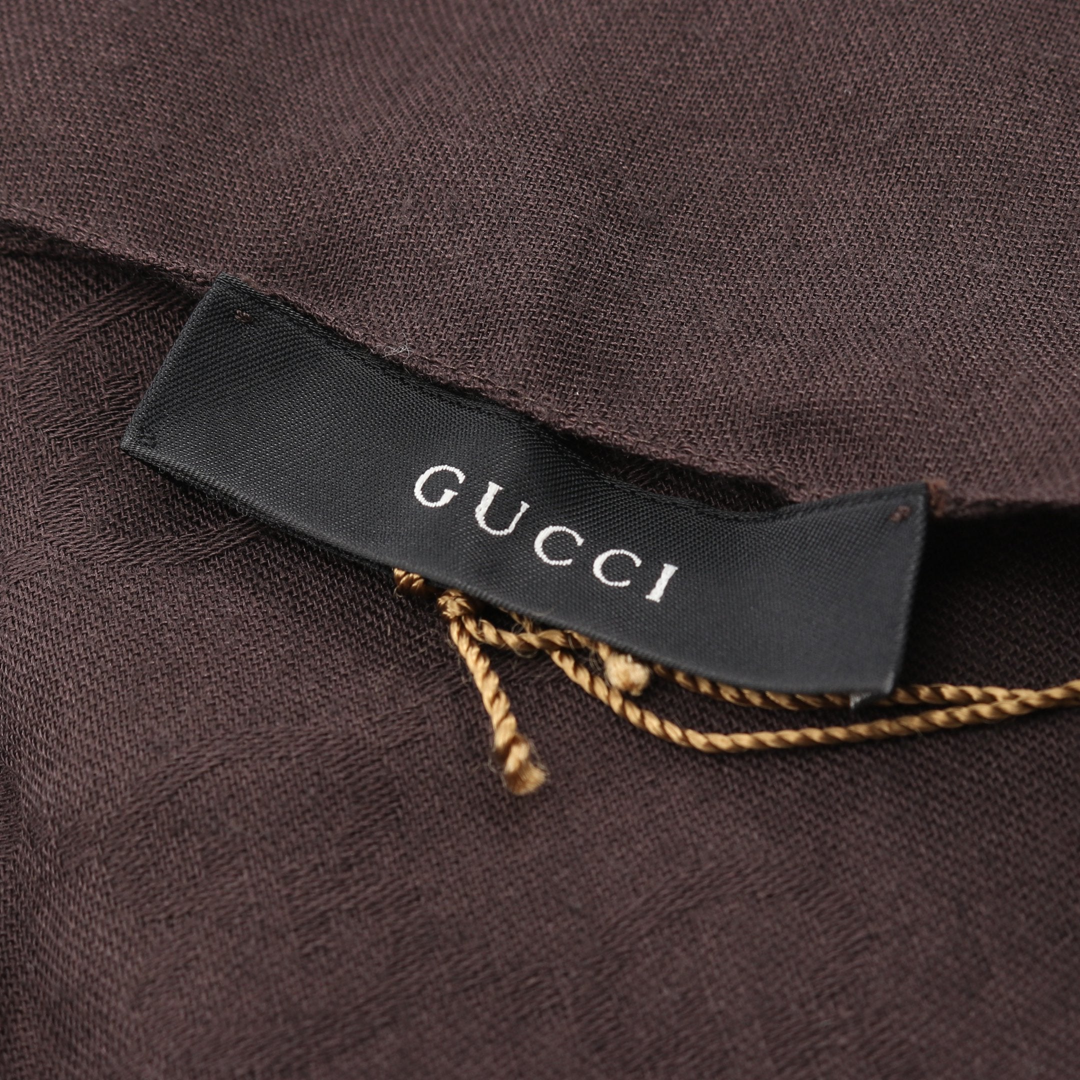 新品　GUCCI GG ロゴウールストール ブラウン GG柄 ストール ウール シルク ダークブラウン グッチ – RECLO