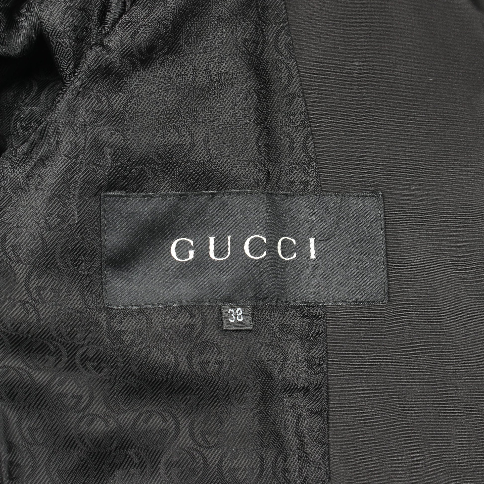 コート スタンドカラー ブラック グッチ アウター GUCCI