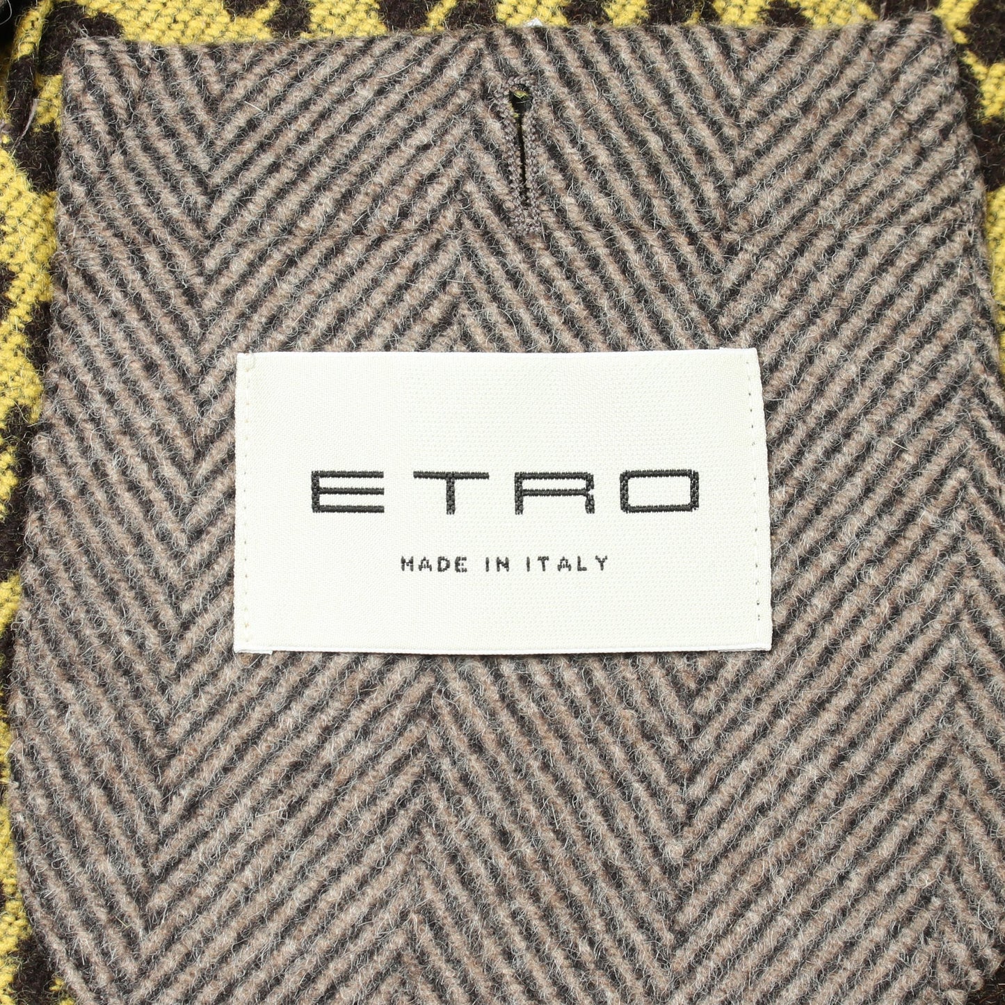 ヘリンボーン チェスターコート ウール アルパカ シルク ベージュ ブラウン エトロ アウター ETRO