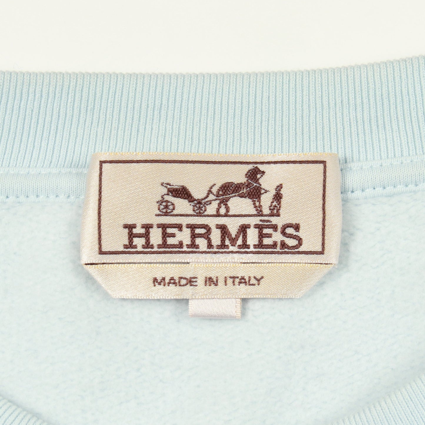 スウェットシャツ コットン ライトブルー 裏起毛 エルメス トップス HERMES