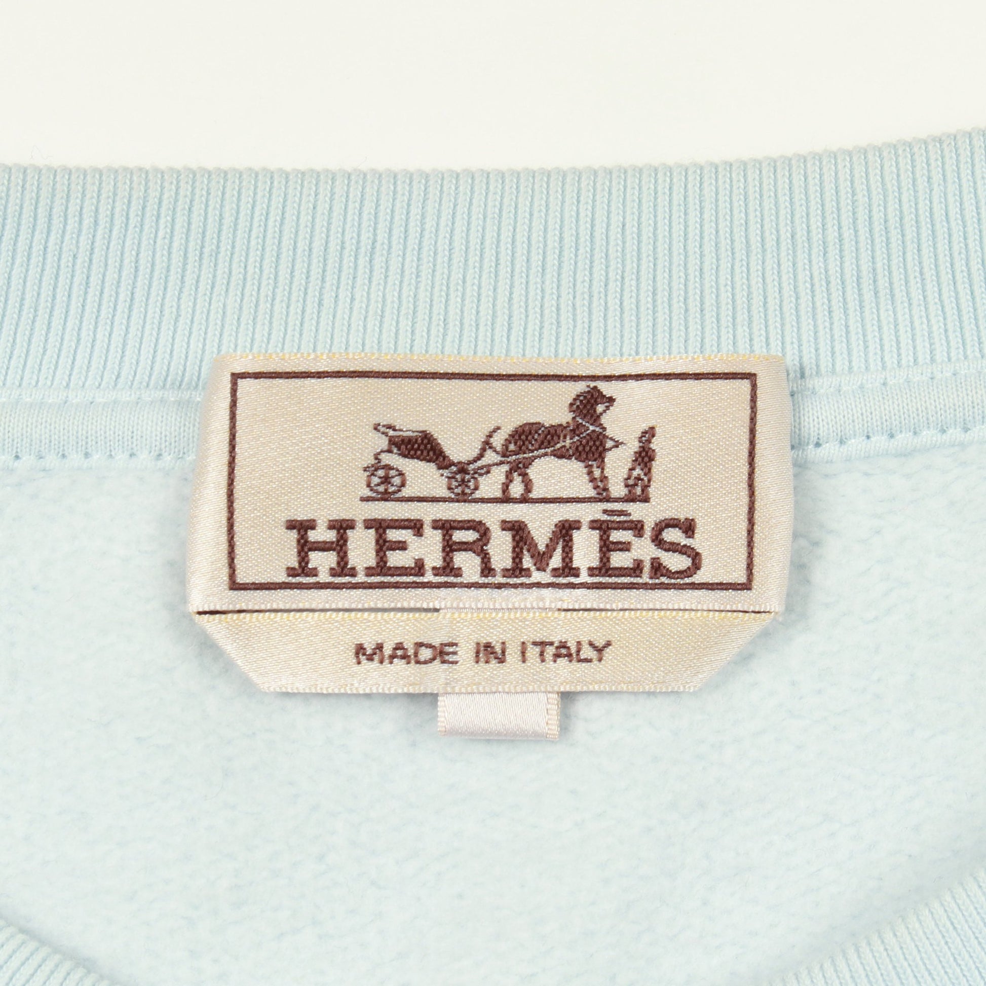 スウェットシャツ コットン ライトブルー 裏起毛 エルメス トップス HERMES