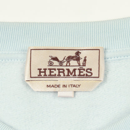 スウェットシャツ コットン ライトブルー 裏起毛 エルメス トップス HERMES