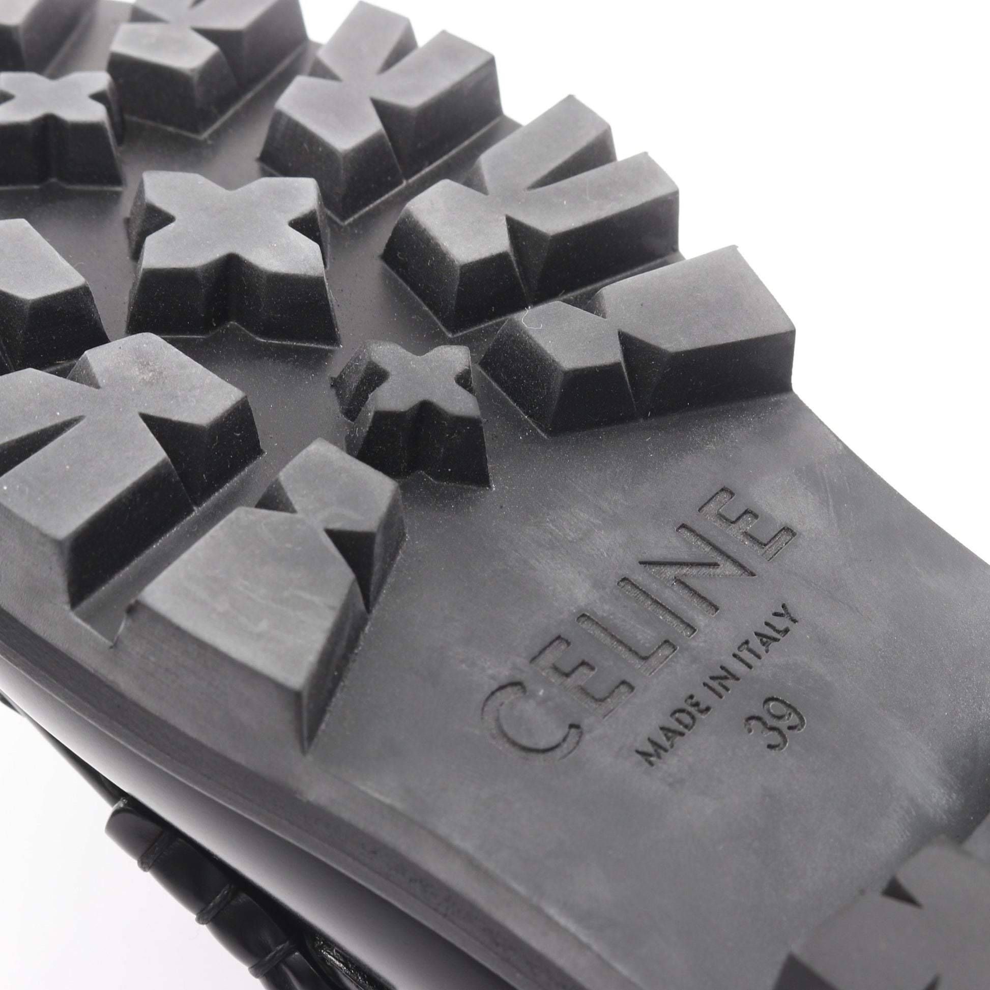 MARGARET トリオンフチェーン付き ローファー レザー ブラック セリーヌ シューズ CELINE