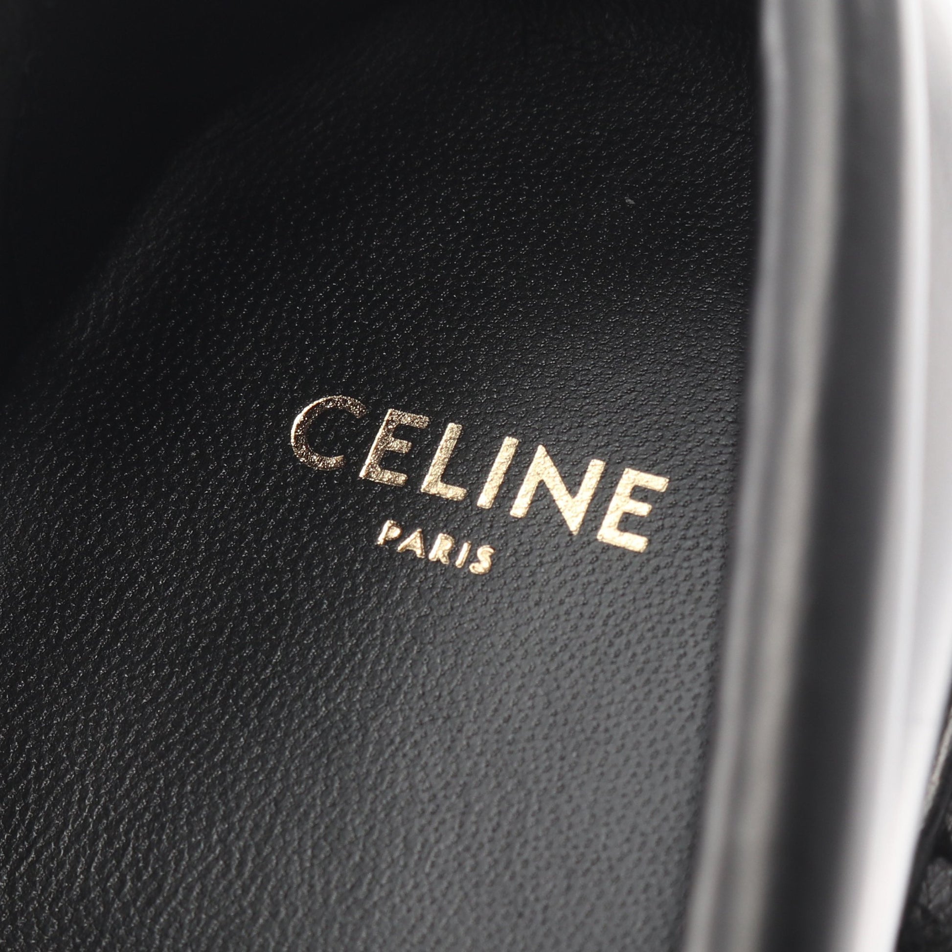 MARGARET トリオンフチェーン付き ローファー レザー ブラック セリーヌ シューズ CELINE