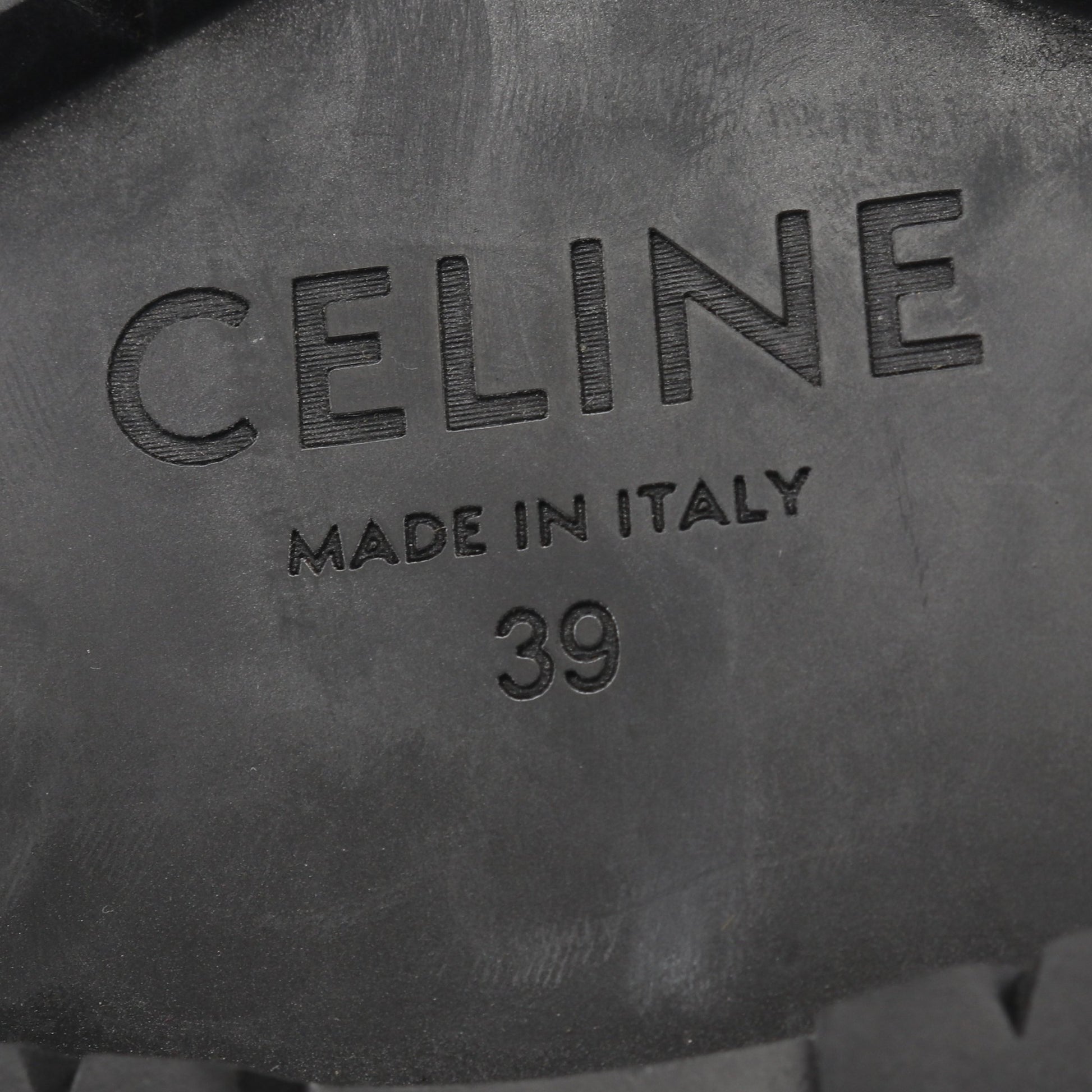 MARGARET トリオンフチェーン付き ローファー レザー ブラック セリーヌ シューズ CELINE