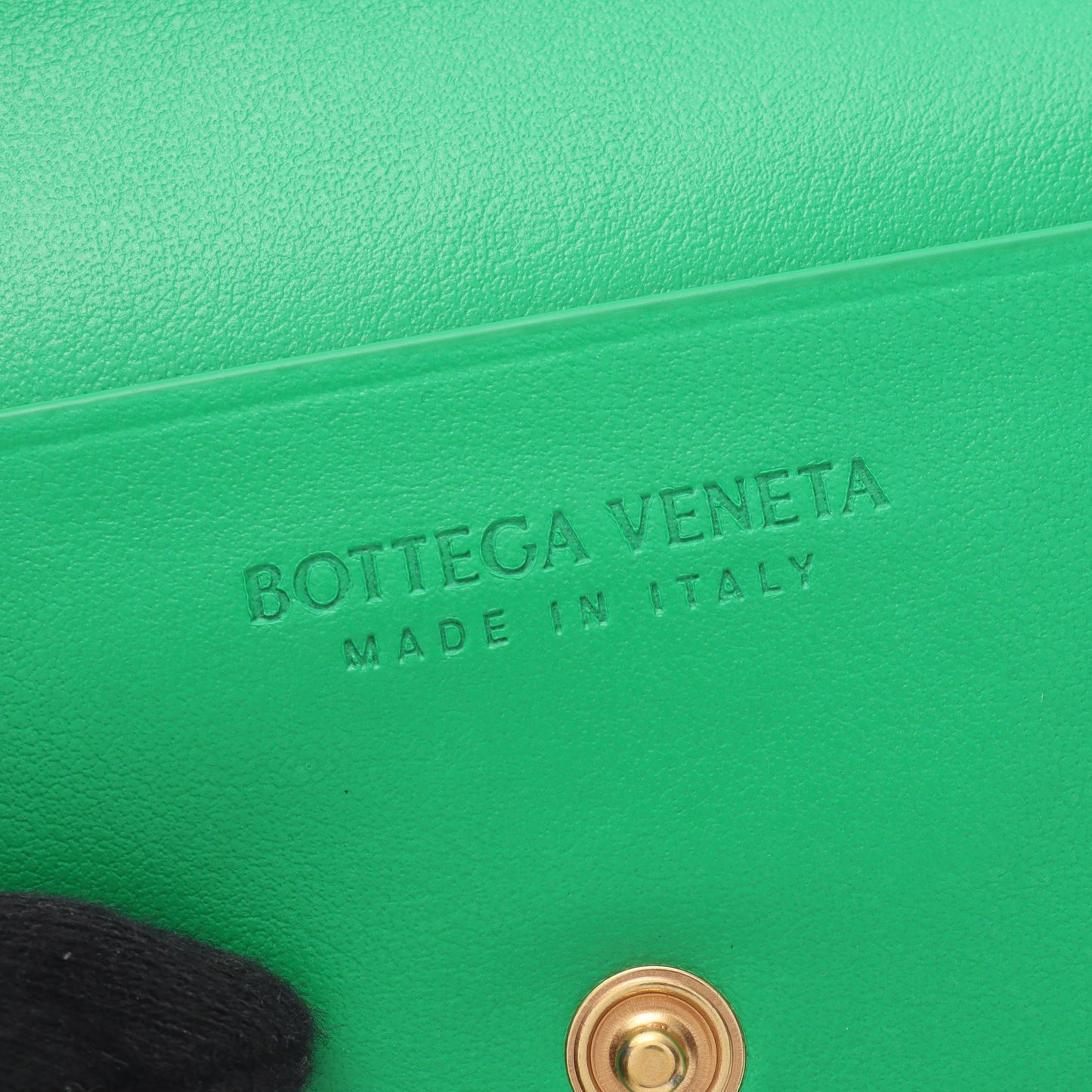 イントレチャート Wホック財布 レザー グリーン ボッテガヴェネタ 財布・小物 BOTTEGA VENETA