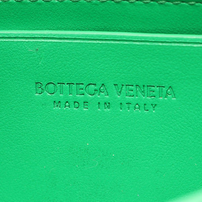 イントレチャート 二つ折り長財布 レザー グリーン ボッテガヴェネタ 財布・小物 BOTTEGA VENETA