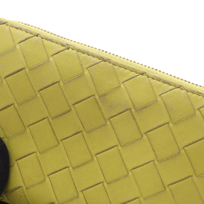 イントレチャート ラウンドファスナー長財布 レザー イエローグリーン ボッテガヴェネタ 財布・小物 BOTTEGA VENETA