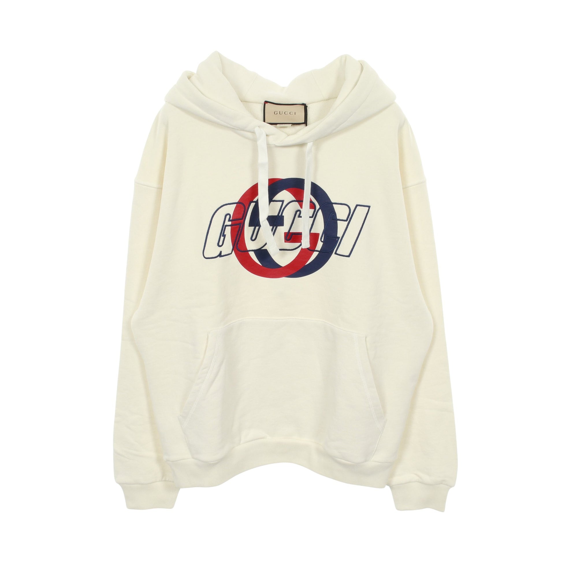 コットンジャージー フーデッド スウェットシャツ プルオーバーパーカー コットン オフホワイト マルチカラー グッチ トップス GUCCI