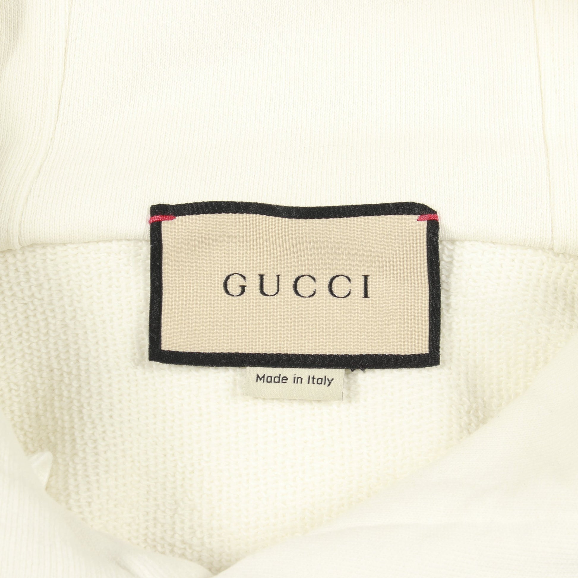 コットンジャージー フーデッド スウェットシャツ プルオーバーパーカー コットン オフホワイト マルチカラー グッチ トップス GUCCI