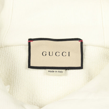 コットンジャージー フーデッド スウェットシャツ プルオーバーパーカー コットン オフホワイト マルチカラー グッチ トップス GUCCI