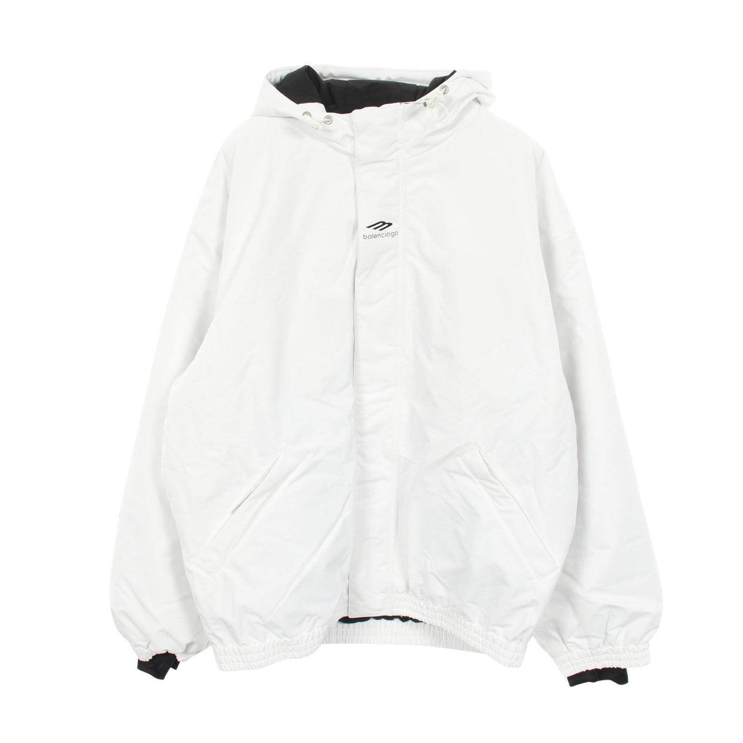 3B SPORTS ICON SKI スキーウェア ジャケット ホワイト 中綿 フード付き バレンシアガ アウター BALENCIAGA
