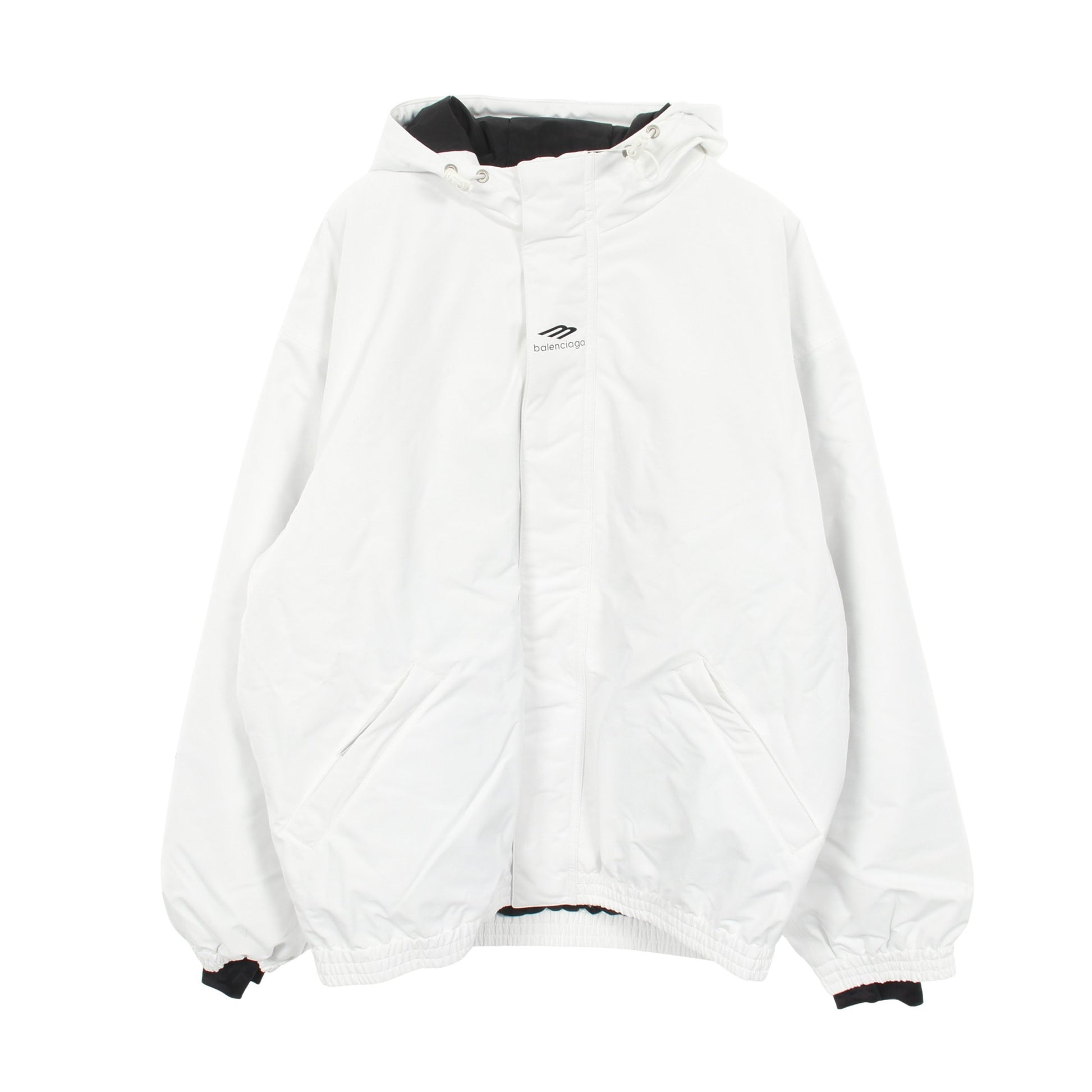 3B SPORTS ICON SKI スキーウェア ジャケット ホワイト 中綿 フード付き バレンシアガ アウター BALENCIAGA