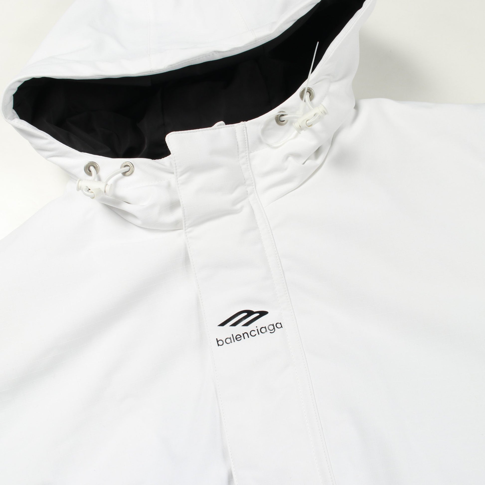3B SPORTS ICON SKI スキーウェア ジャケット ホワイト 中綿 フード付き バレンシアガ アウター BALENCIAGA
