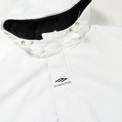 3B SPORTS ICON SKI スキーウェア ジャケット ホワイト 中綿 フード付き バレンシアガ アウター BALENCIAGA