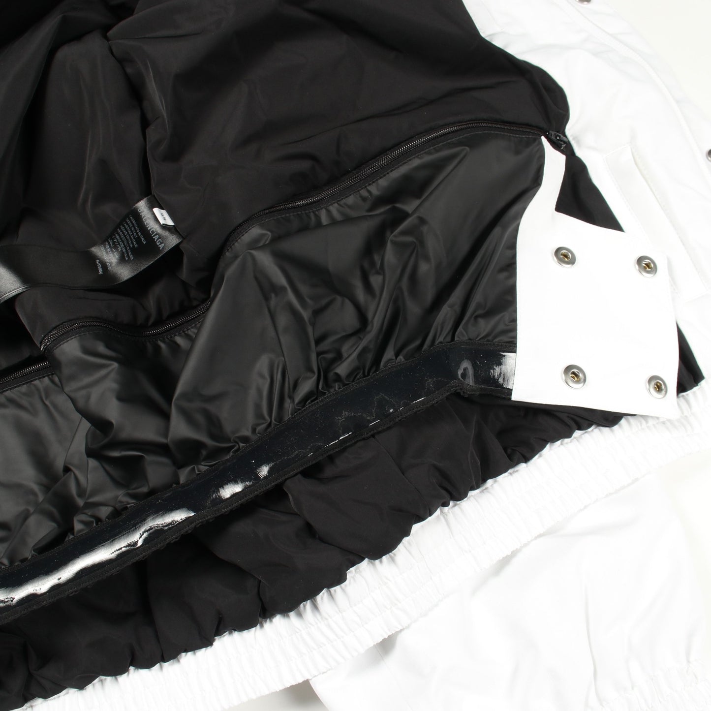 3B SPORTS ICON SKI スキーウェア ジャケット ホワイト 中綿 フード付き バレンシアガ アウター BALENCIAGA