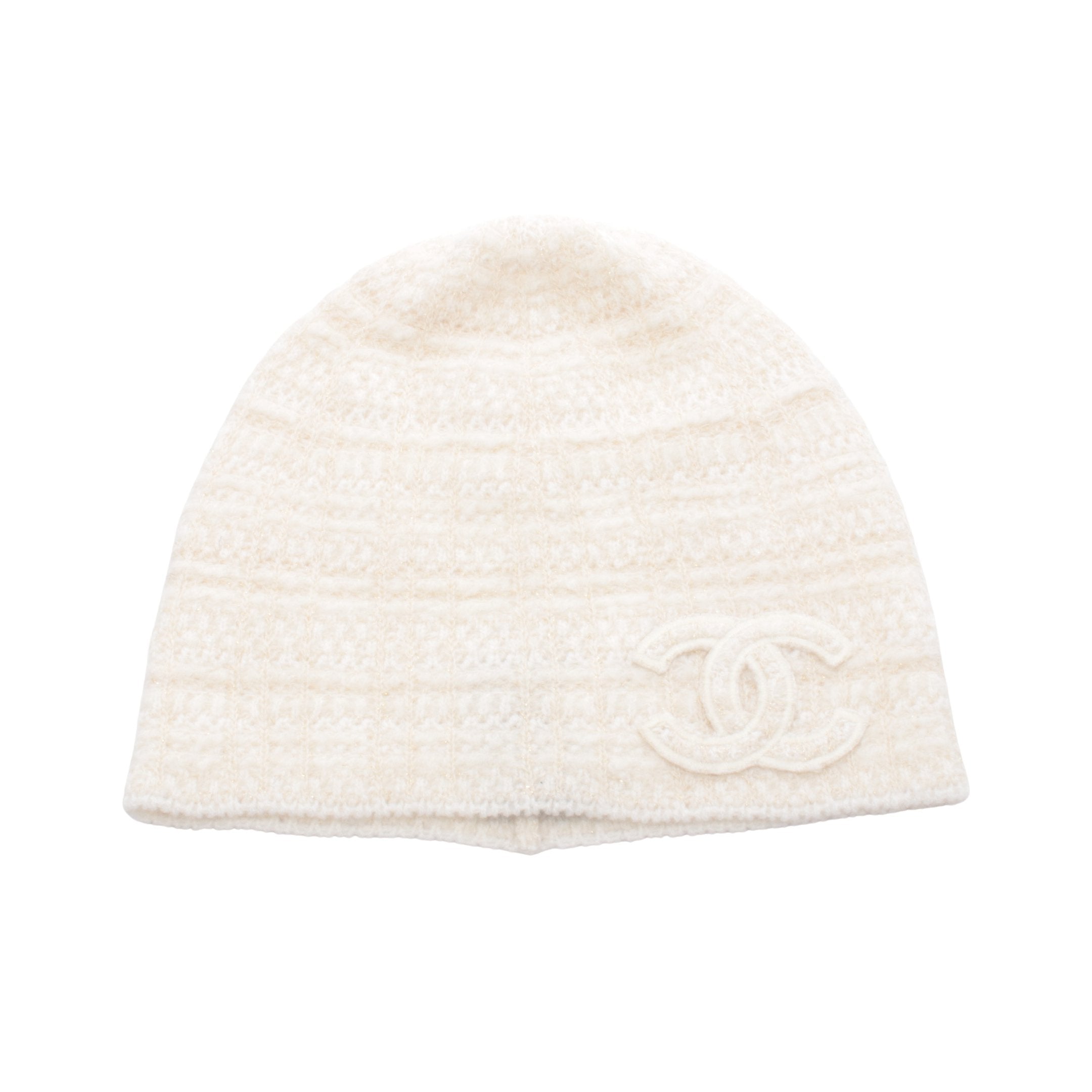 ココマーク ニット帽 ビーニー カシミヤ ホワイト シャネル – RECLO