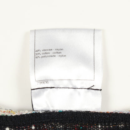 ツイード ニットワンピース ノースリーブ ボーダー レーヨン コットン ナイロン ネイビー マルチカラー シャネル ワンピース CHANEL