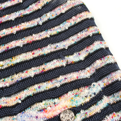 ツイード ニットワンピース ノースリーブ ボーダー レーヨン コットン ナイロン ネイビー マルチカラー シャネル ワンピース CHANEL