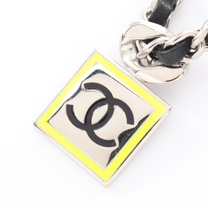 ココマーク ネックレス レザー シルバー ブラック イエロー B21B シャネル アクセサリー CHANEL