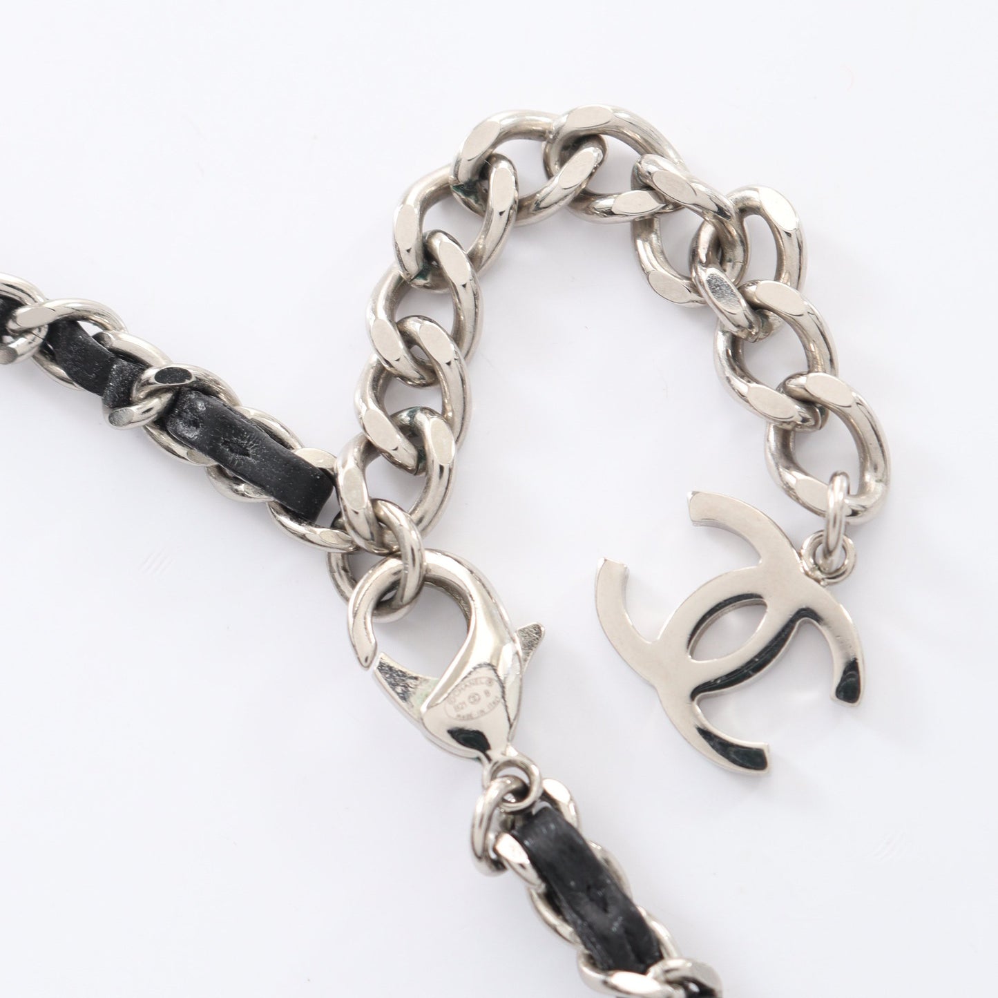 ココマーク ネックレス レザー シルバー ブラック イエロー B21B シャネル アクセサリー CHANEL