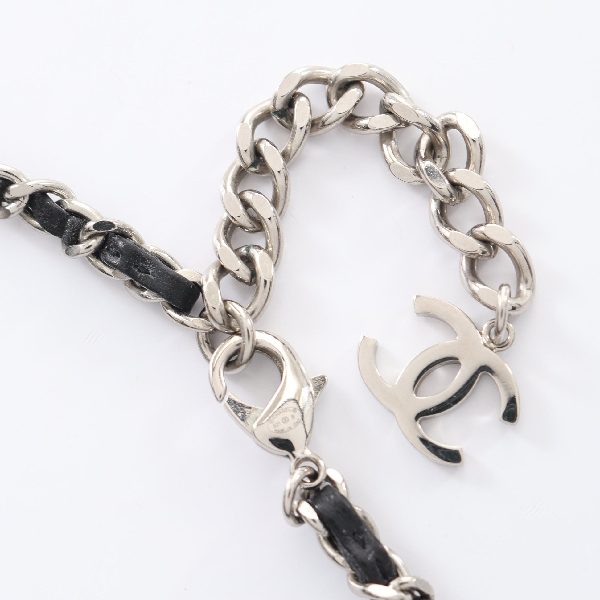 ココマーク ネックレス レザー シルバー ブラック イエロー B21B シャネル アクセサリー CHANEL