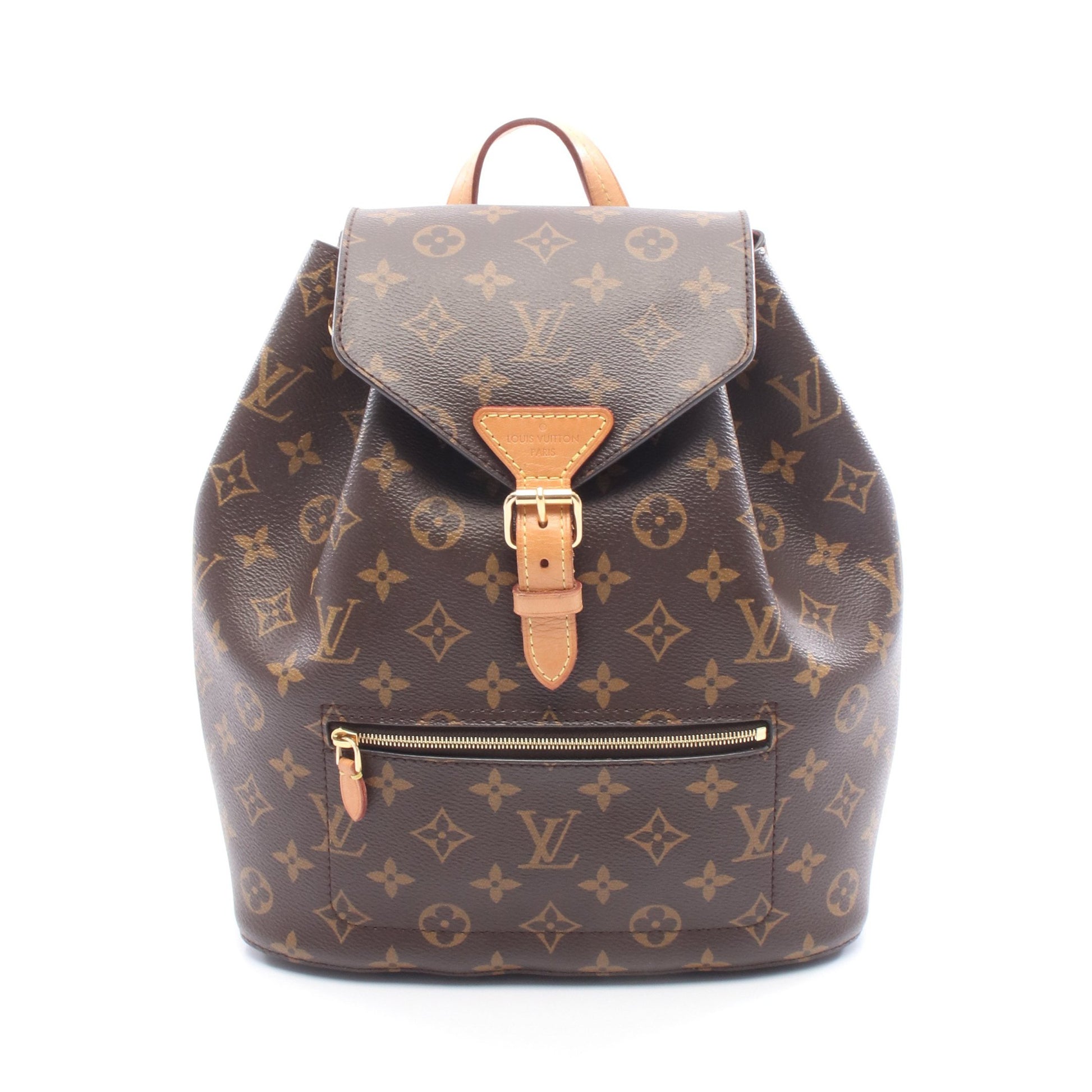 モンスリ NM PM モノグラム バックパック リュックサック PVC レザー ブラウン ルイヴィトン バッグ LOUIS VUITTON