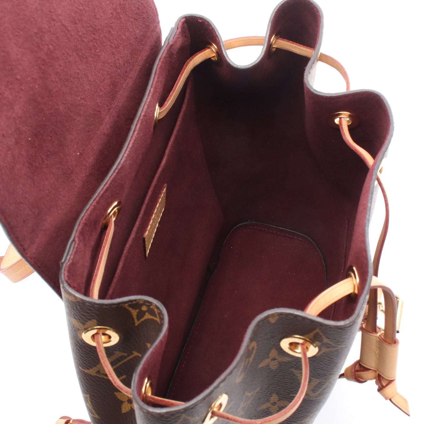 モンスリ NM PM モノグラム バックパック リュックサック PVC レザー ブラウン ルイヴィトン バッグ LOUIS VUITTON