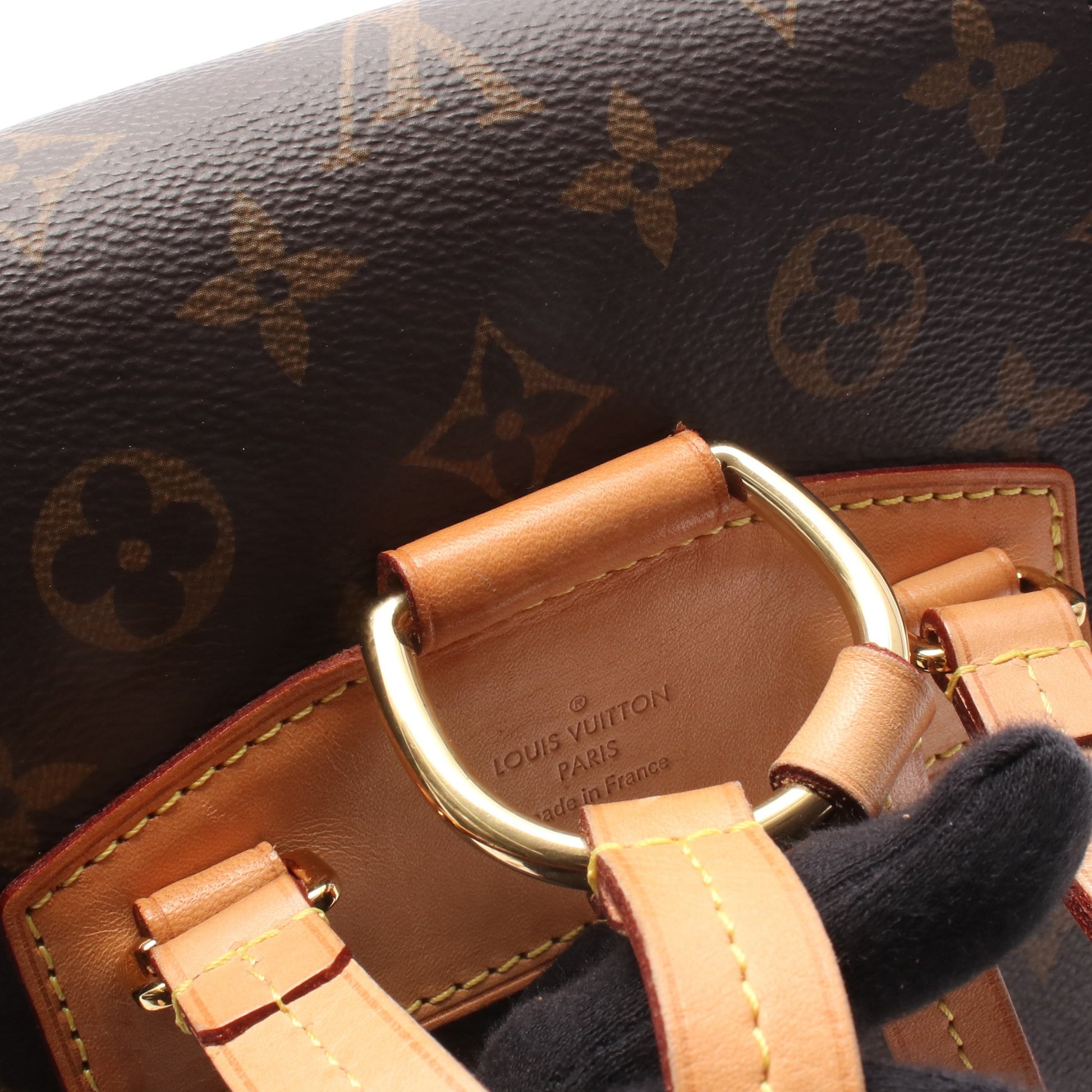 モンスリ NM PM モノグラム バックパック リュックサック PVC レザー ブラウン ルイヴィトン バッグ LOUIS VUITTON