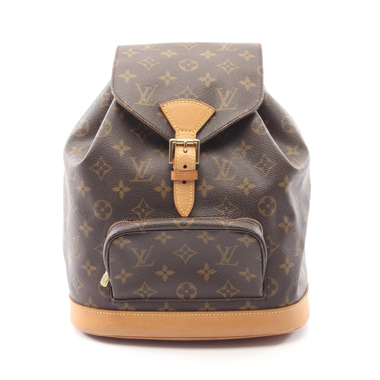 モンスリMM モノグラム バックパック リュックサック PVC レザー ブラウン ルイヴィトン バッグ LOUIS VUITTON