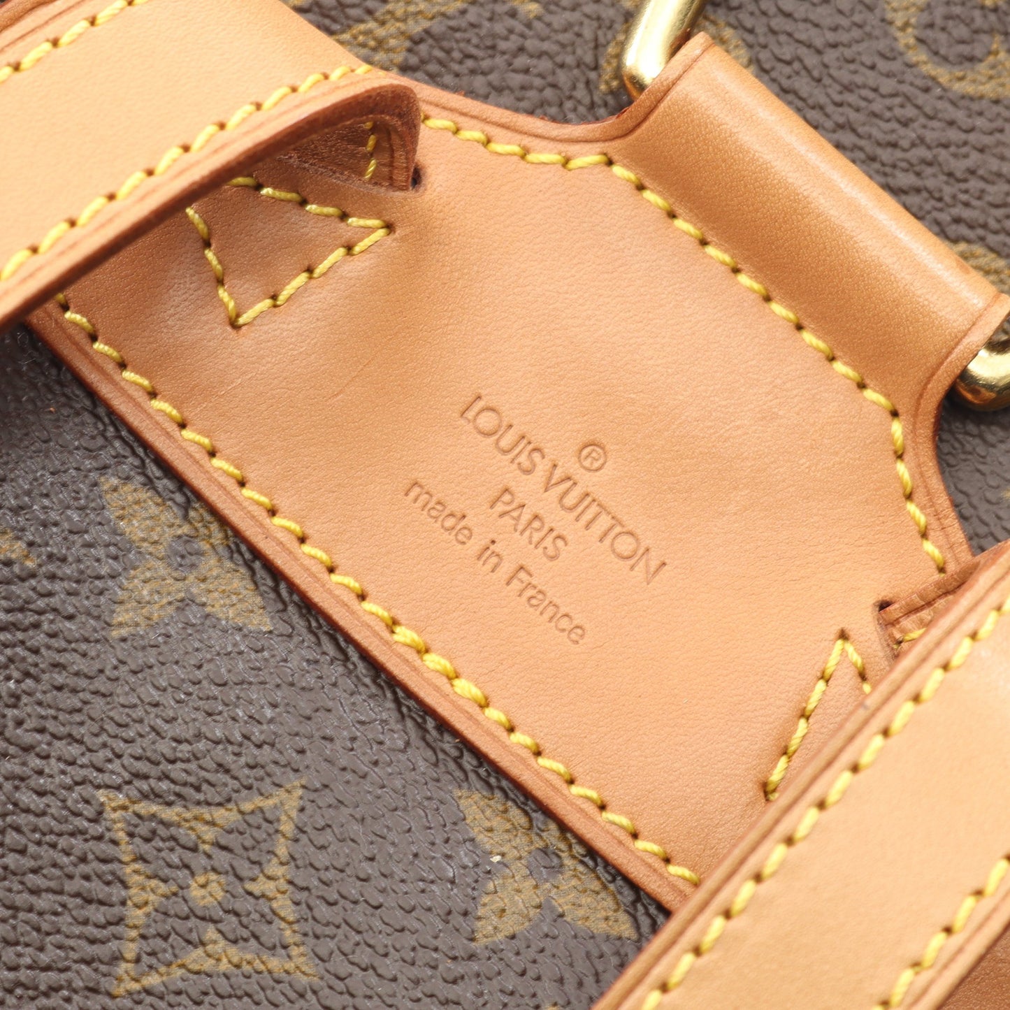 モンスリMM モノグラム バックパック リュックサック PVC レザー ブラウン ルイヴィトン バッグ LOUIS VUITTON