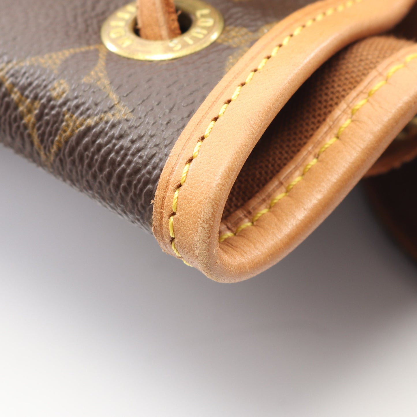 モンスリMM モノグラム バックパック リュックサック PVC レザー ブラウン ルイヴィトン バッグ LOUIS VUITTON