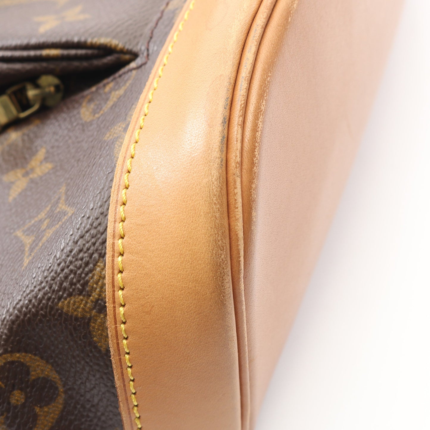 モンスリMM モノグラム バックパック リュックサック PVC レザー ブラウン ルイヴィトン バッグ LOUIS VUITTON
