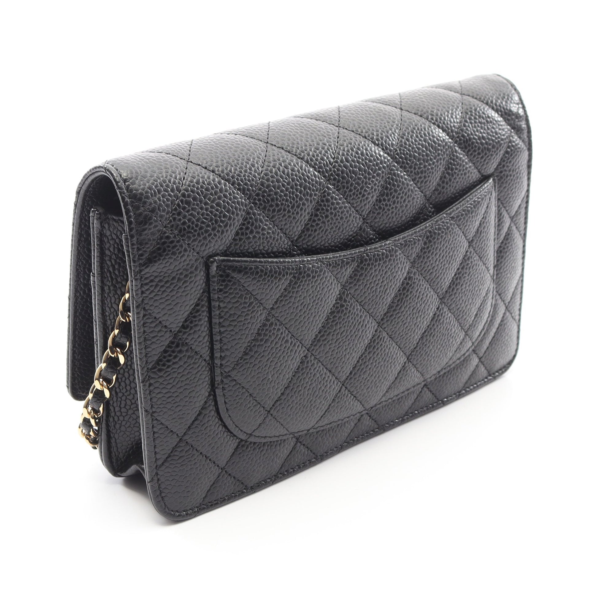 マトラッセ チェーンウォレット キャビアスキン ブラック ゴールド金具 シャネル バッグ CHANEL