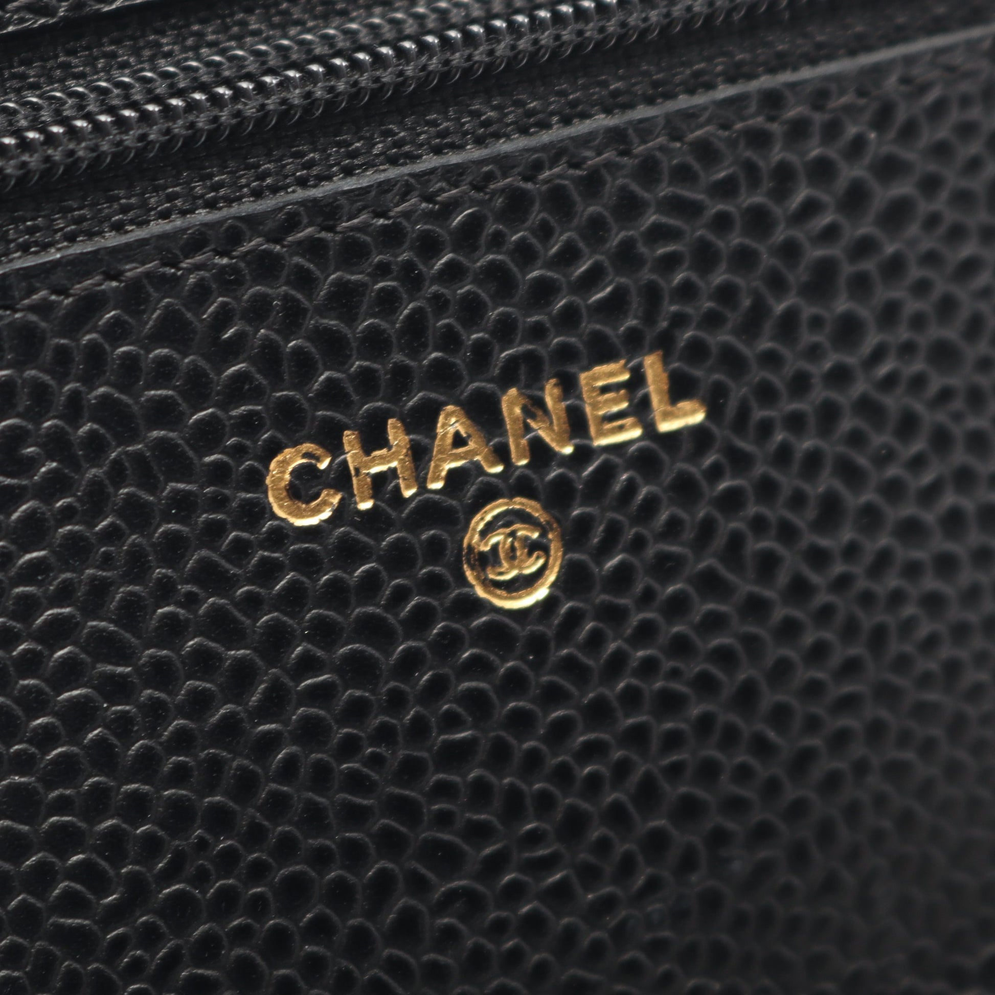 マトラッセ チェーンウォレット キャビアスキン ブラック ゴールド金具 シャネル バッグ CHANEL