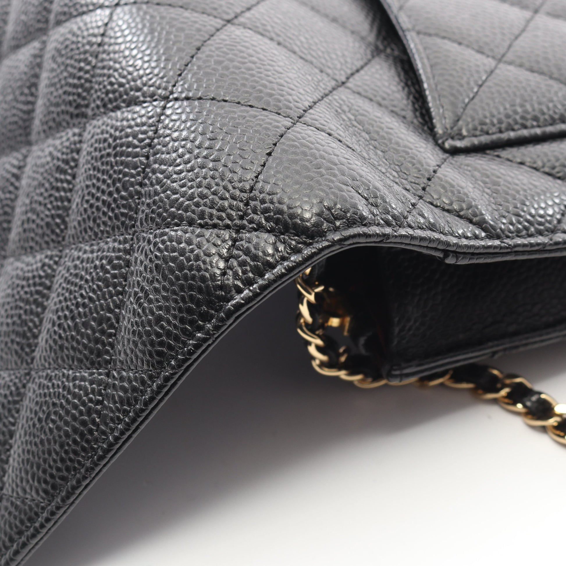 マトラッセ チェーンウォレット キャビアスキン ブラック ゴールド金具 シャネル バッグ CHANEL