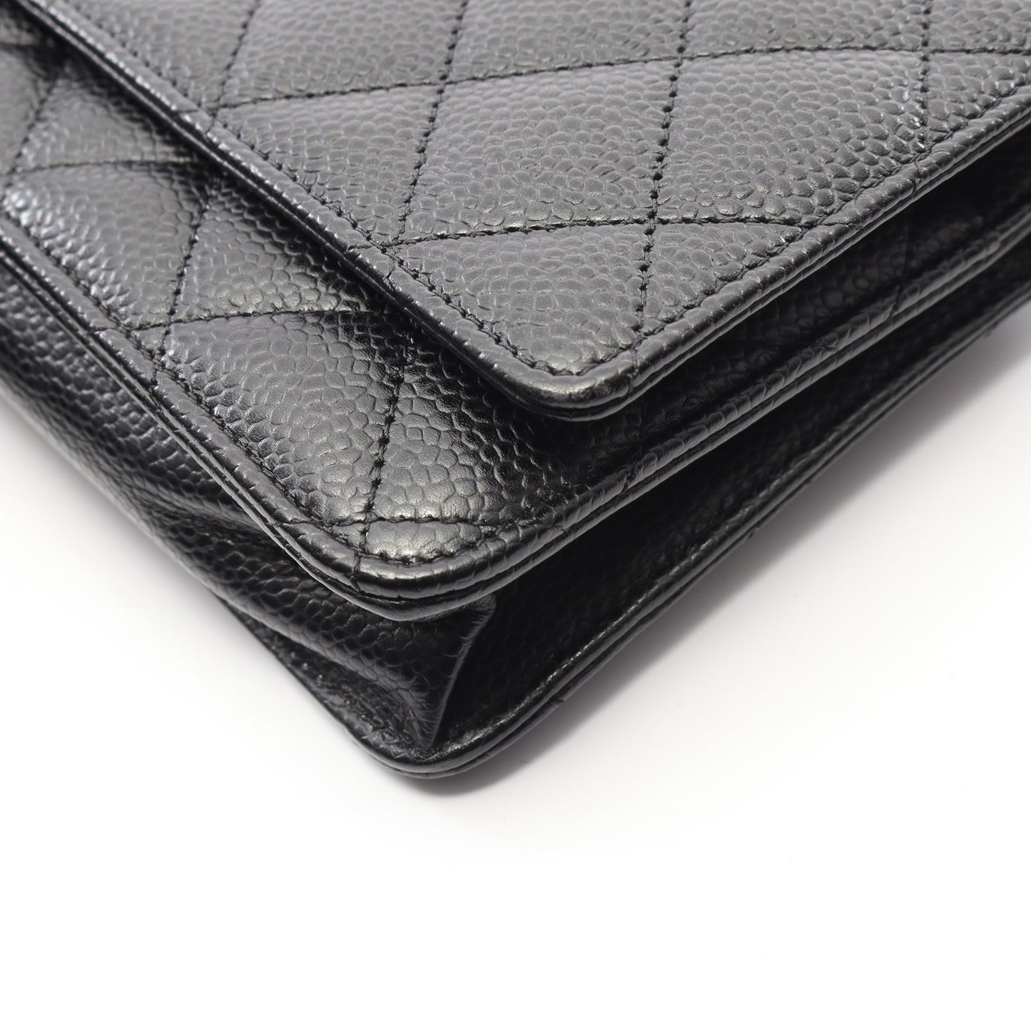 マトラッセ チェーンウォレット キャビアスキン ブラック ゴールド金具 シャネル バッグ CHANEL