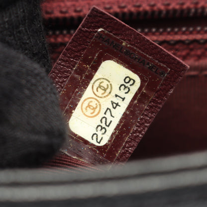 マドモアゼル マトラッセ Wフラップ チェーンショルダーバッグ ラムスキン ブラック ゴールド金具 シャネル バッグ CHANEL