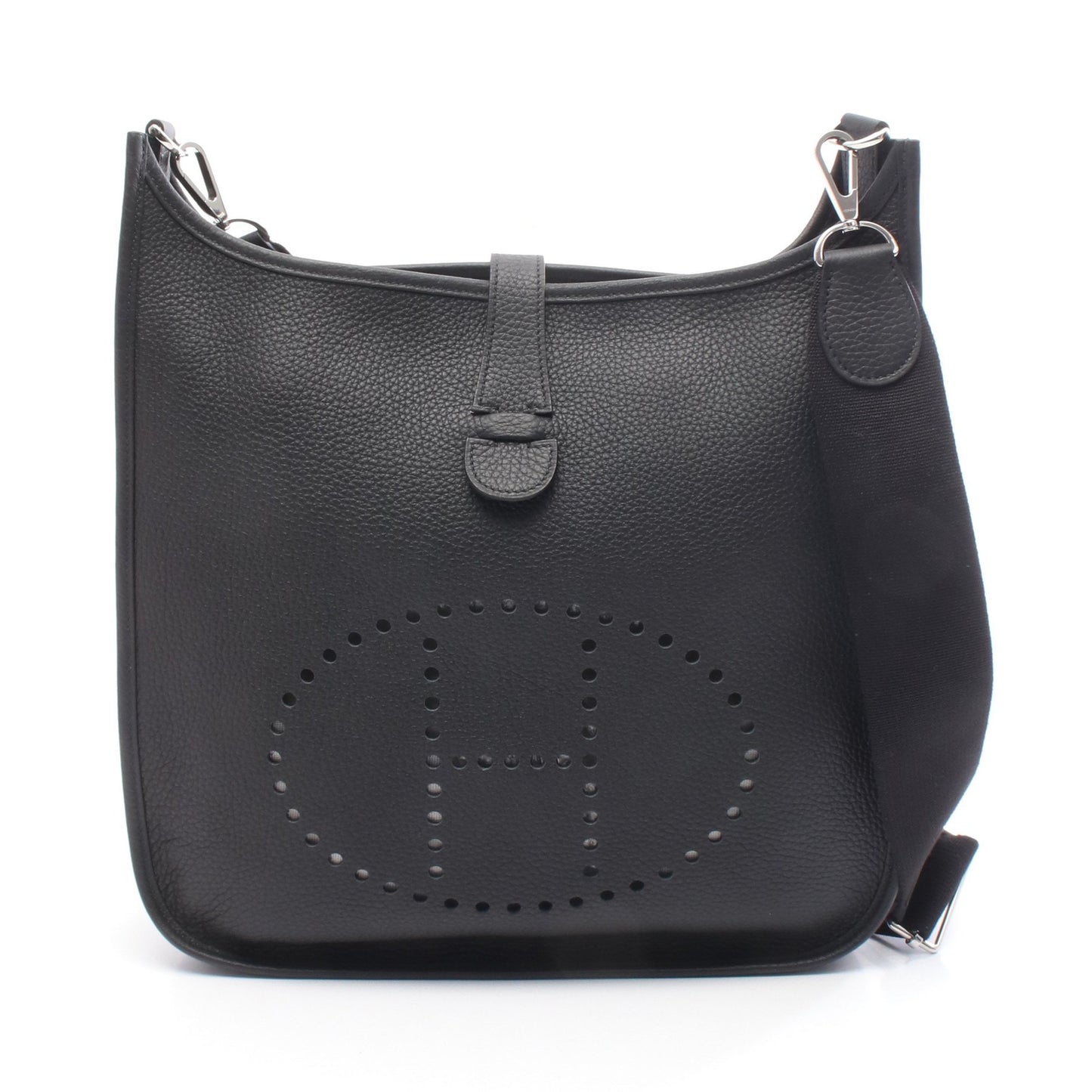 エヴリン 3 トロワ GM ショルダーバッグ トリヨンクレマンス ブラック シルバー金具 W刻印 エルメス バッグ HERMES