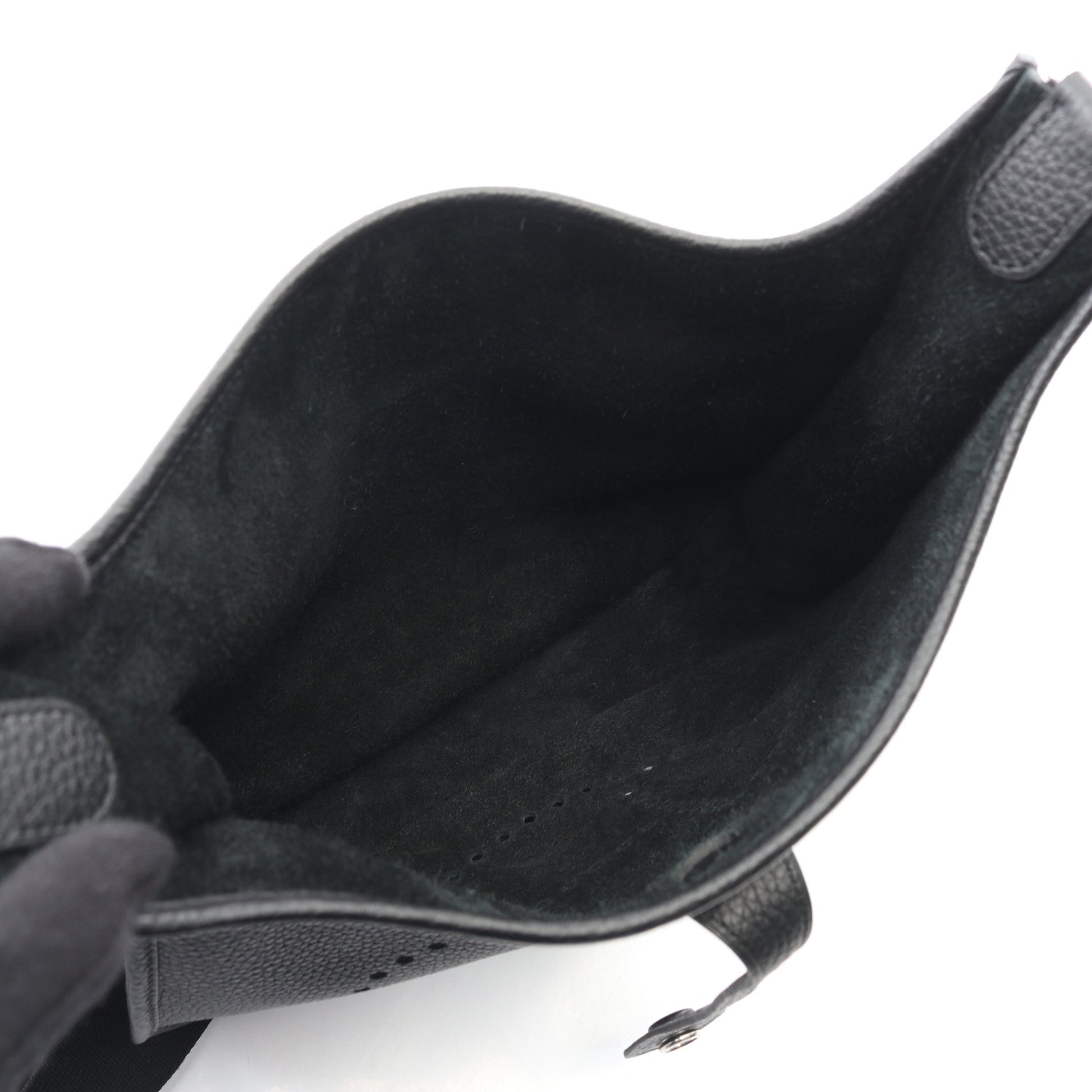 エヴリン 3 トロワ PM ショルダーバッグ トリヨンクレマンス ブラック シルバー金具 U刻印 エルメス バッグ HERMES