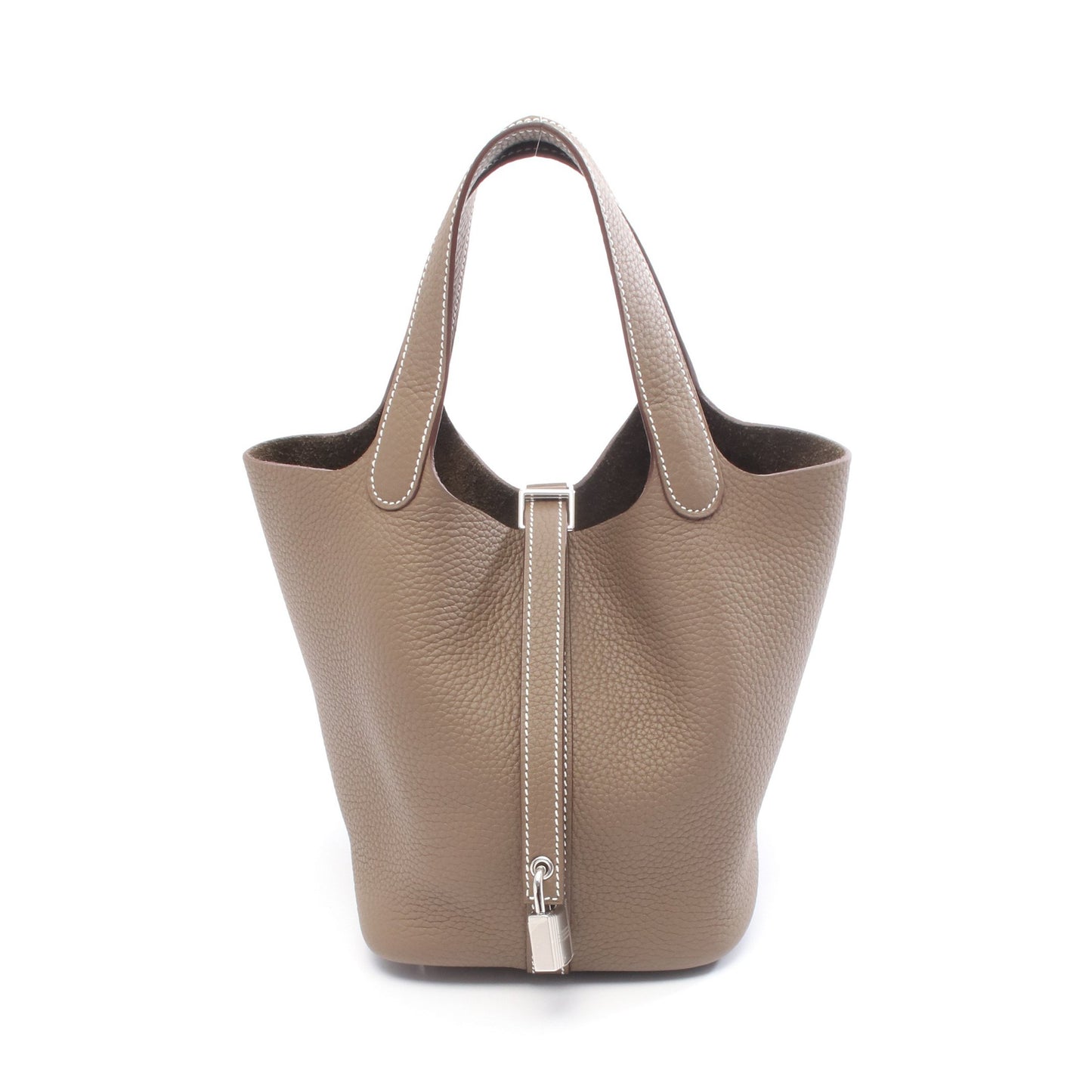ピコタンロックPM ハンドバッグ トリヨンクレマンス グレーブラウン シルバー金具 K刻印 エルメス バッグ HERMES