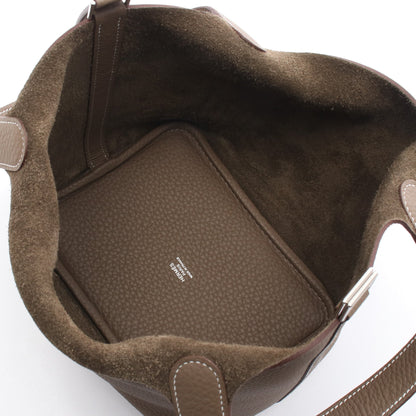 ピコタンロックPM ハンドバッグ トリヨンクレマンス グレーブラウン シルバー金具 K刻印 エルメス バッグ HERMES
