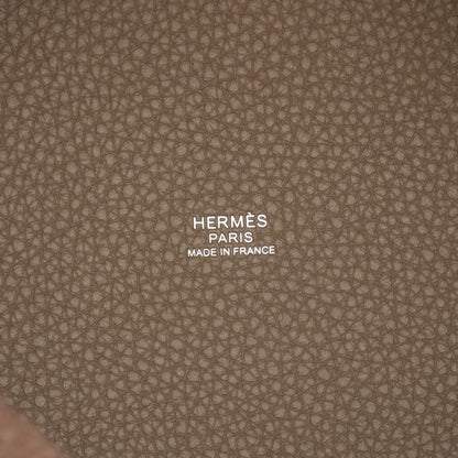 ピコタンロックPM エトゥープ ハンドバッグ トリヨンクレマンス グレーブラウン シルバー金具 K刻印 エルメス バッグ HERMES