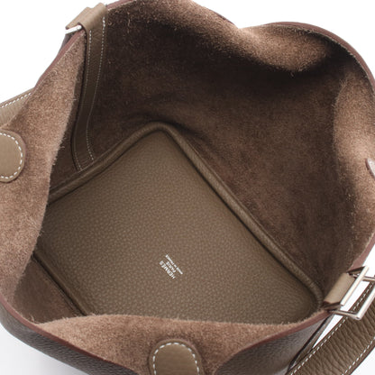 ピコタンロックPM エトゥープ ハンドバッグ トリヨンクレマンス グレーブラウン シルバー金具 K刻印 エルメス バッグ HERMES