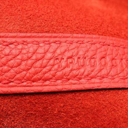 ピコタンロックPM ルージュクー ハンドバッグ トリヨンクレマンス レッド シルバー金具 Y刻印 エルメス バッグ HERMES