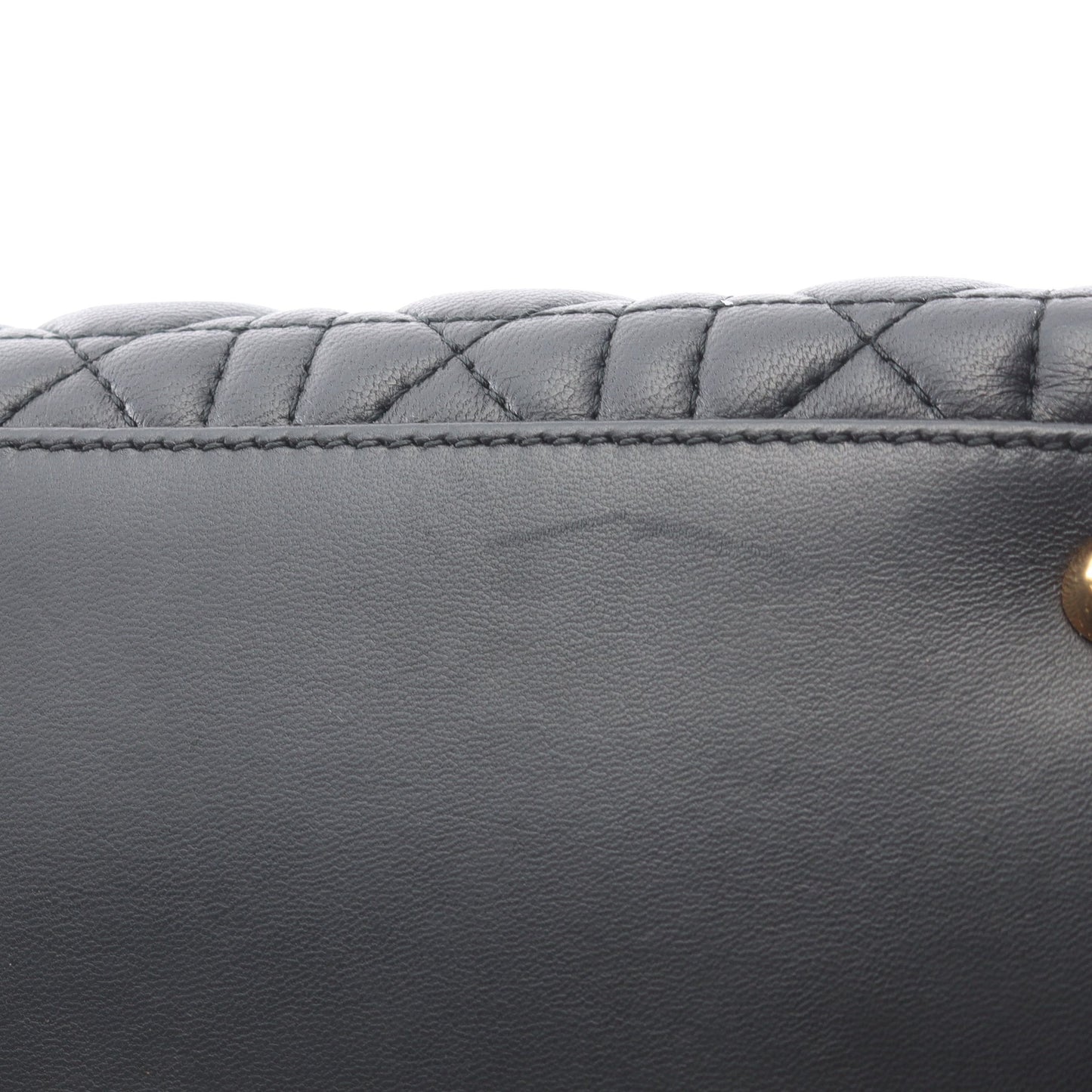 LADY DIOR レディディオール カナージュ ハンドバッグ レザー ブラック 2WAY クリスチャンディオール