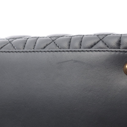 LADY DIOR レディディオール カナージュ ハンドバッグ レザー ブラック 2WAY クリスチャンディオール