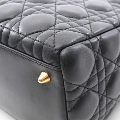 LADY DIOR レディディオール カナージュ ハンドバッグ レザー ブラック 2WAY クリスチャンディオール