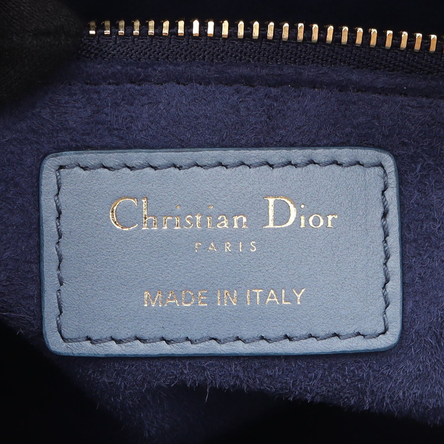 レディディオール スモール ハンドバッグ レザー ネイビー ブルー 2WAY クリスチャンディオール