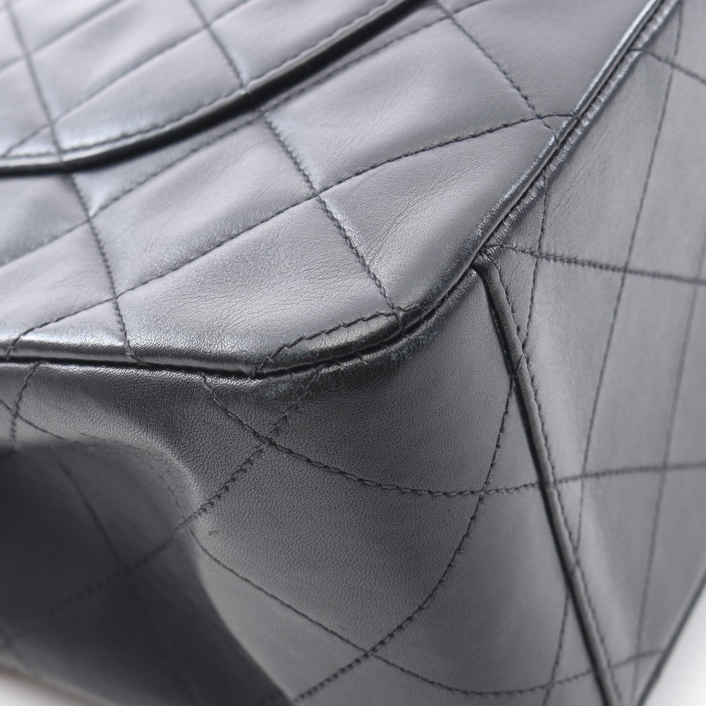 デカマトラッセ34 Wチェーンショルダーバッグ ラムスキン ブラック ゴールド金具 シャネル